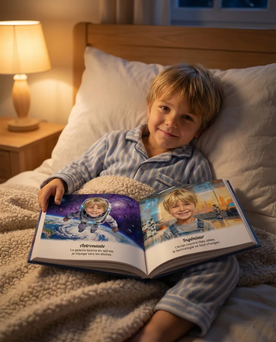 Noah profite d'un moment lecture avant de dormir